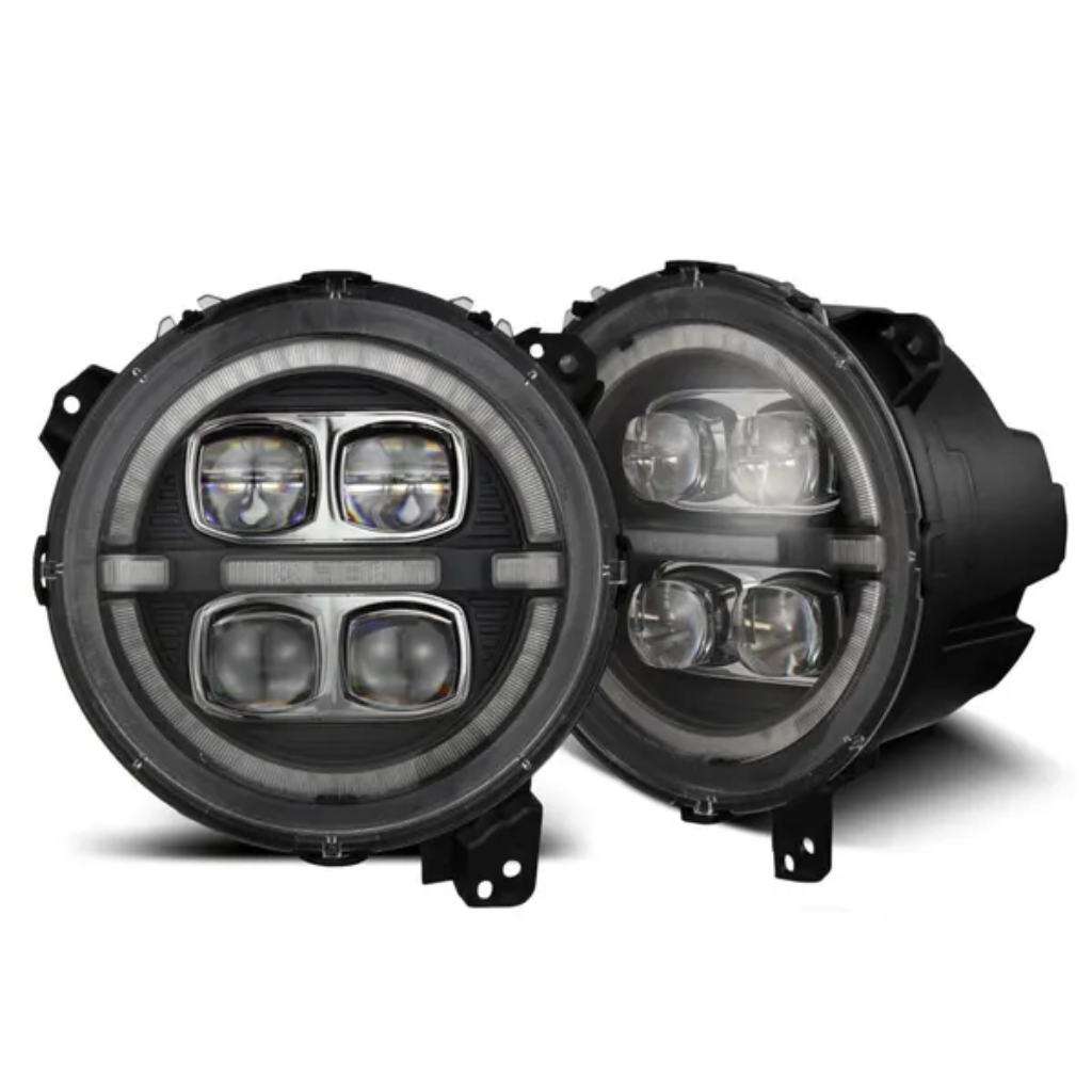 AlphaRex 18-24 Wrangler JL/Gladiator JT NOVA LED Projector Headlights | Black |