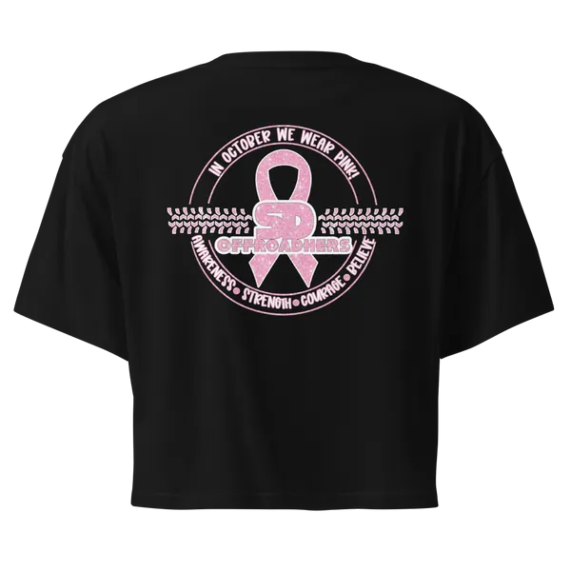 San Diego Offroadhers Breast Cancer awareness Crop Shirt