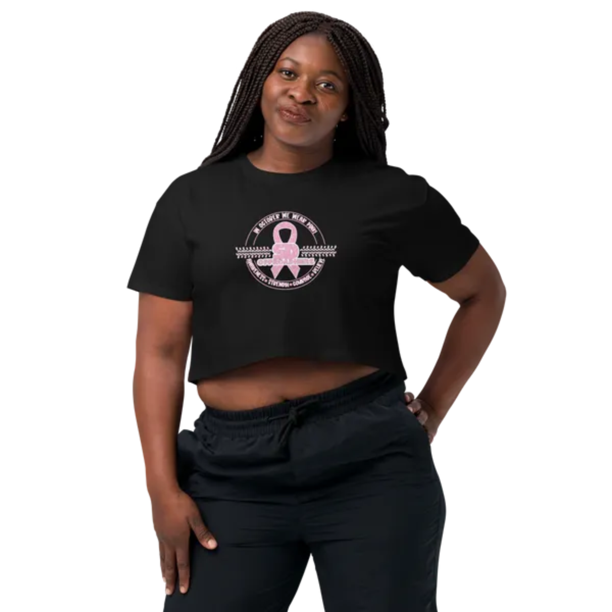 San Diego Offroadhers Breast Cancer awareness Crop Shirt