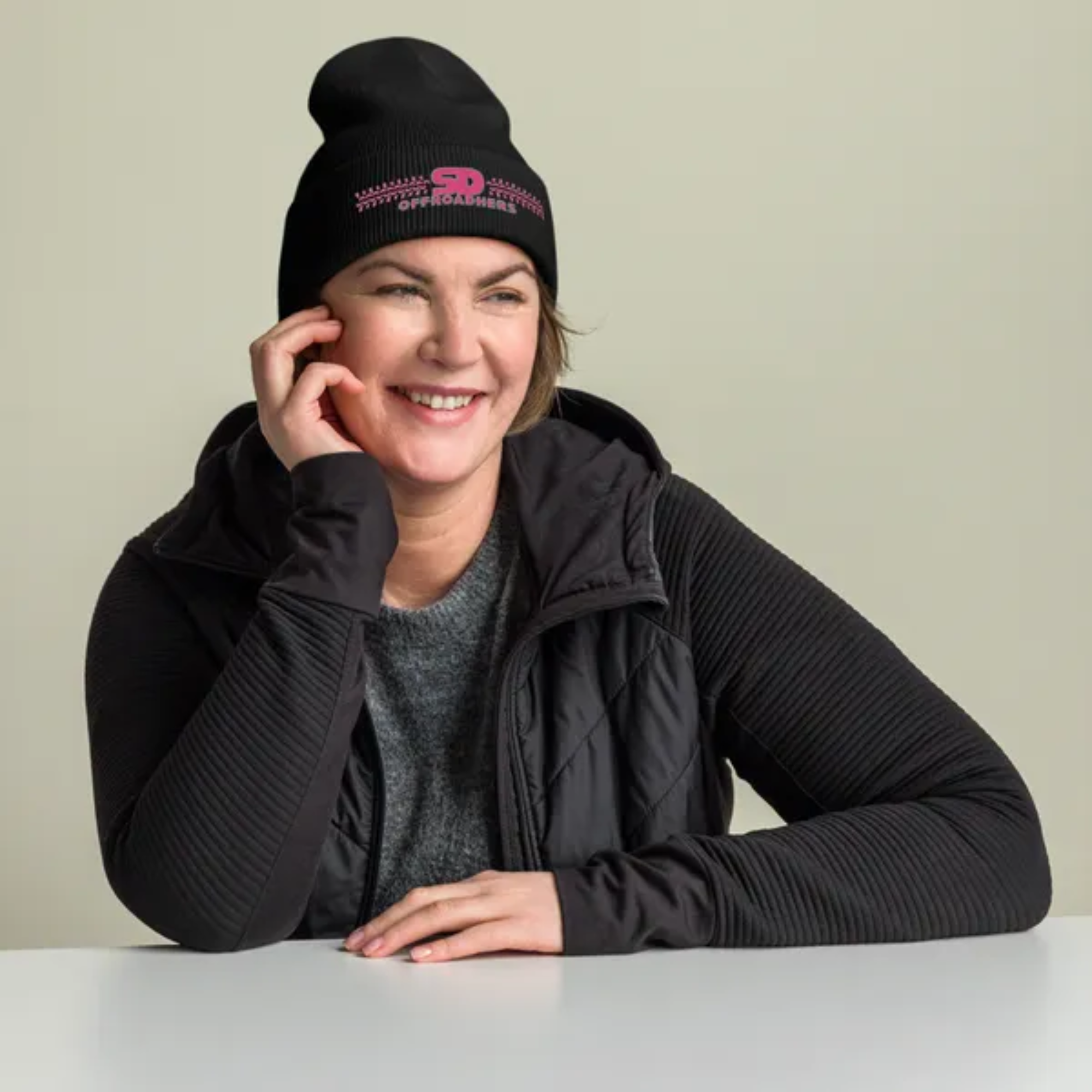 San Diego Offroadhers Beanie (pink logo)